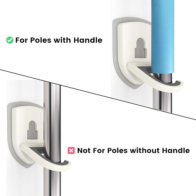 Broom Holder Wall Mount Self Adhesive, Broom and Mop Organizer Wall Hanging - Image 7