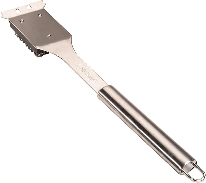 Cuisinart Stainless Steel 16.5" Long Handle Grill Cleaner Brush and Scraper by Cuisinart