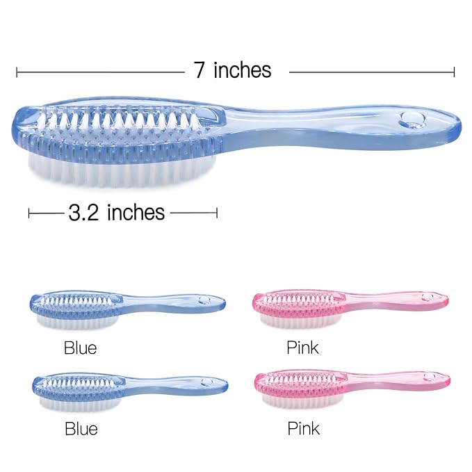 Handle Grip Nail Brush Two Sided Hand Fingernail Cleaning Brush Foot Scrub - Image 9