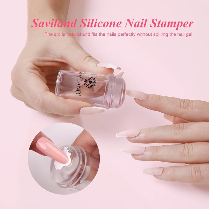 Saviland French Manicure Kit: French Tip Nail Stamp - Image 5