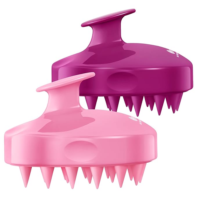 HEETA Hair Scalp Massager Shampoo Brush 2 Pack, Soft Silicone Bristles to by HEETA