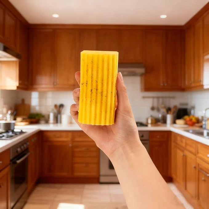 Damp Clean Duster Sponge 4 Pack Household Cleaning Sponges Reusable Dusting - Image 5