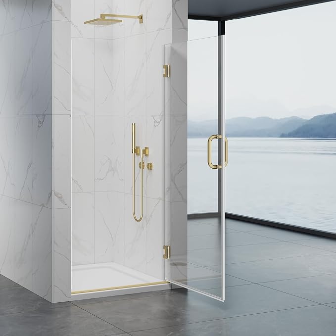 Hinged Shower Door, 3/8" Tempered Glass - Image 3
