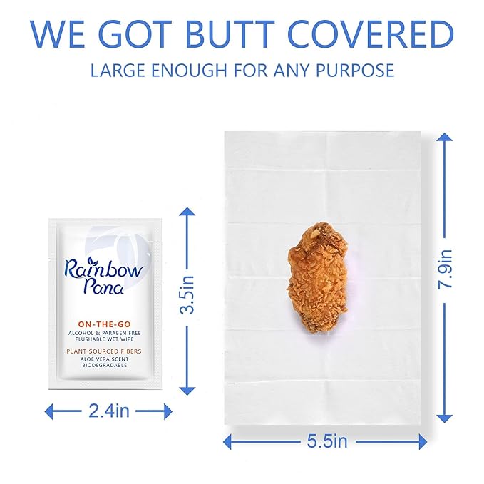 RainbowPana Flushable Wipes, ON-THE-GO Individually Wrapped - Image 5