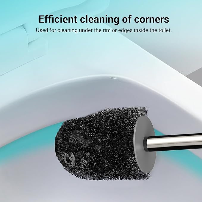 Toilet Brush and Holder, 3 Pack Compact Size Toilet Bowl Brush - Image 4