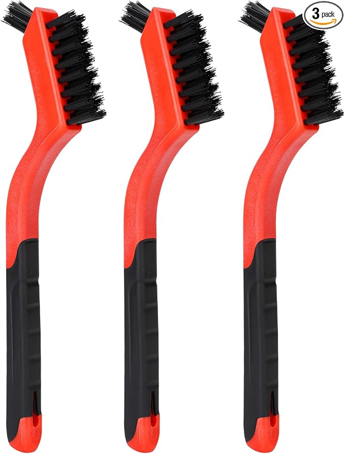 3pcs Nylon Brushes for Cleaning, Small Cleaning Brushes for Tight Spaces by KAROSOM