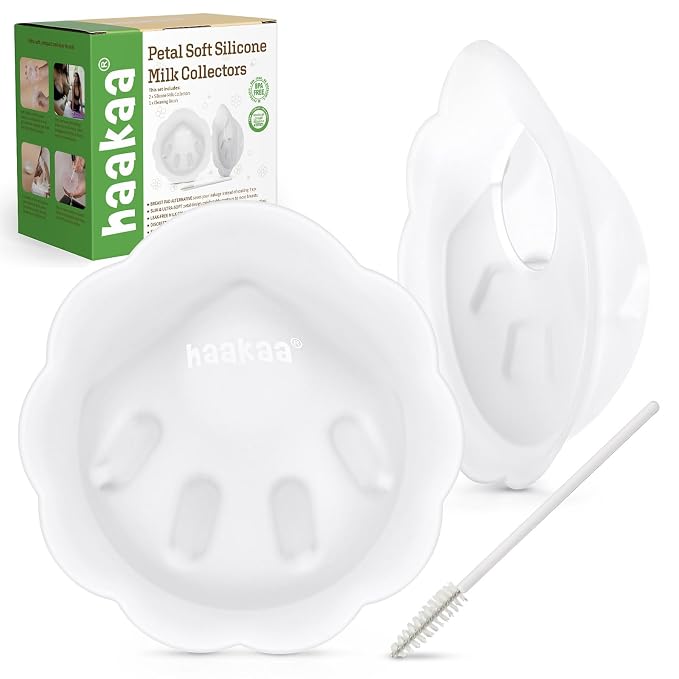 haakaa Petal Soft Silicone Milk Collector丨Discreet Leak-Protection Breast Milk by haakaa