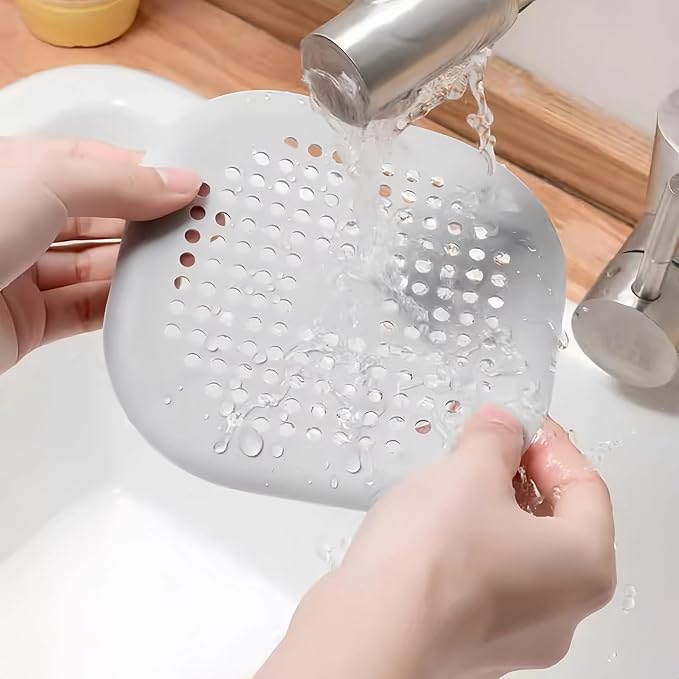 2-piece Anti Clogging Drain clamp Set, Silicone Shower Drain Cover - Image 2