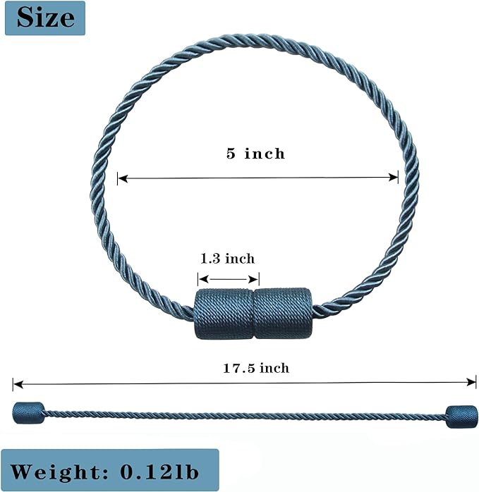 2 Pack Strong Magnetic Curtain Tiebacks Outdoor Elegant Decorative Tie Backs - Image 3