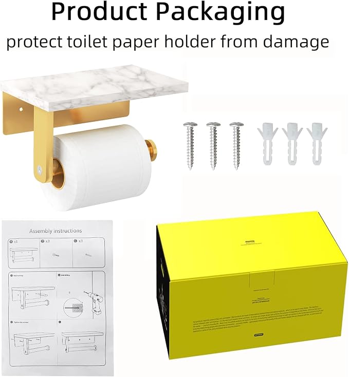 Brushed Gold Toilet Paper Holder - Image 5