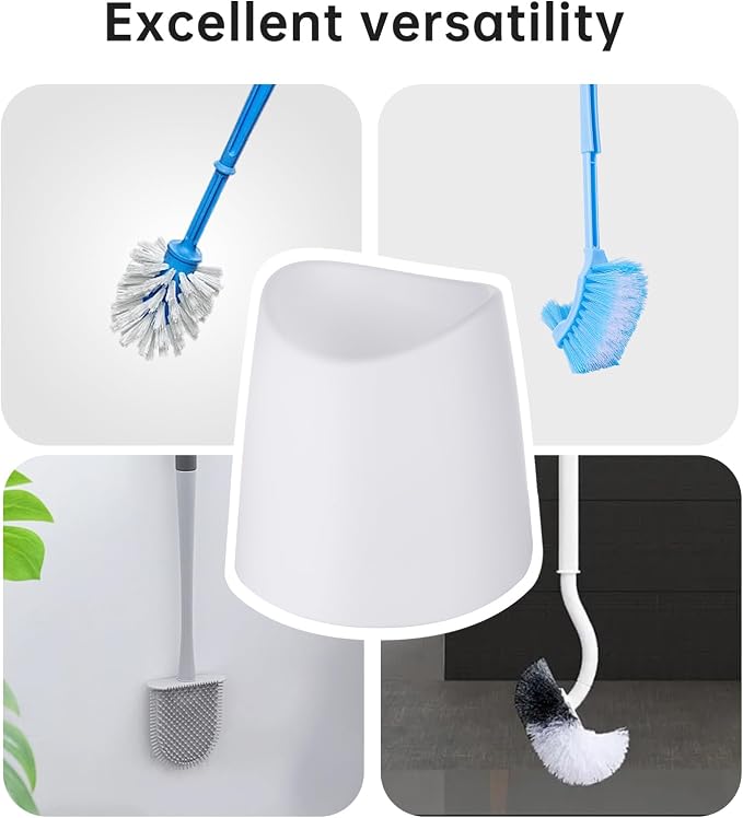 Toilet Brush Holder Only, The Crisp White Toilet Brush Holder is Suitable - Image 3