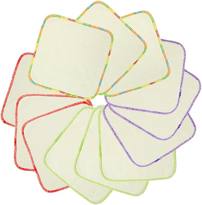 babygoal Reusable Rayon from Bamboo Baby Wipes, 12 Pack Washable Small Size by babygoal