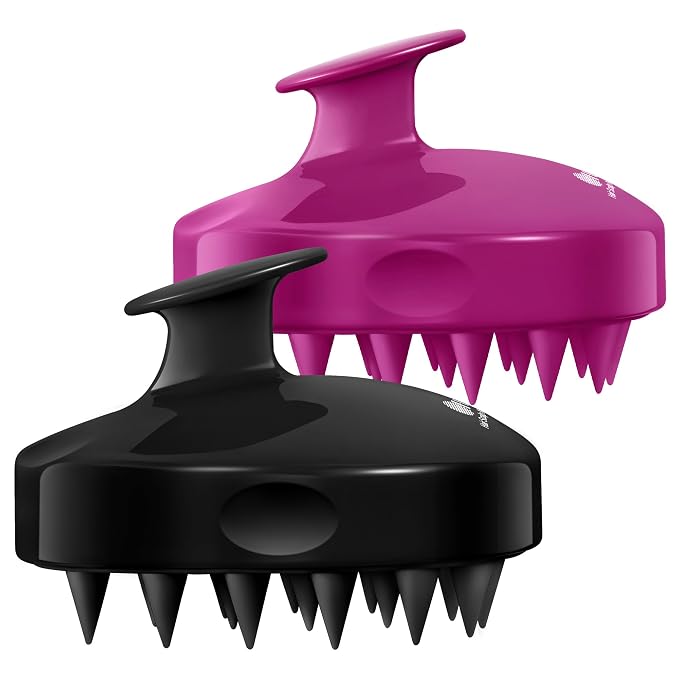 HEETA Hair Scalp Massager Shampoo Brush 2 Pack, Soft Silicone Bristles to by HEETA