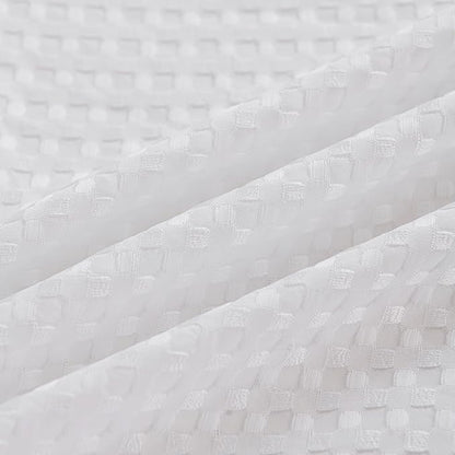 Queen Bed Skirt, Pleated Waffle Weave Bed Skirt with Split Corners, Tailored Dust Ruffle 12 Inch Drop Easy Fit, Machine Washable (White, Queen - 12" Drop)
