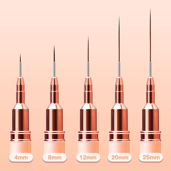 Metallic Nail Art Brushes, UV Gel Polish Painting Art Design Pen - Image 5