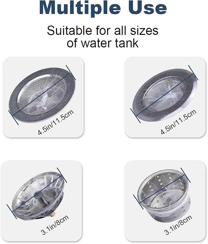 250 PCS Kitchen Disposable Mesh Sink Strainer Bag Fits Sink Strainer Elastic - Image 6