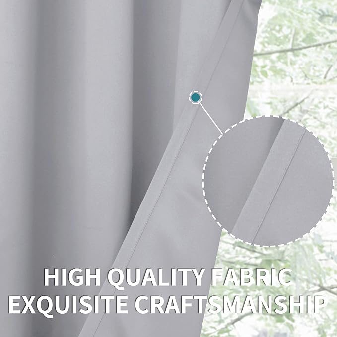 BGment Light Grey Short Curtains 30 Inches Length - Image 5