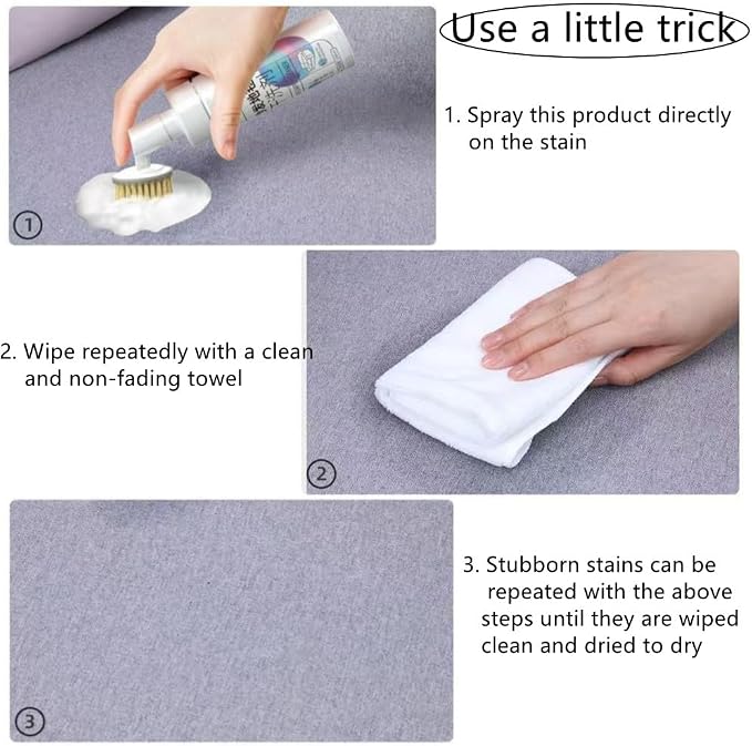2 Pack Carpet Spot Cleaner, Sofa Spot Stain Remover, Free-wash Fabric Cleaner - Image 2