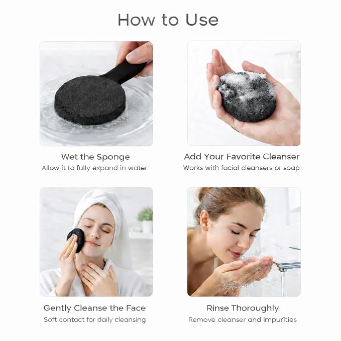 120 PCS Compressed Facial Sponges, Natural Cellulose Face Cleaning Pads - Image 3