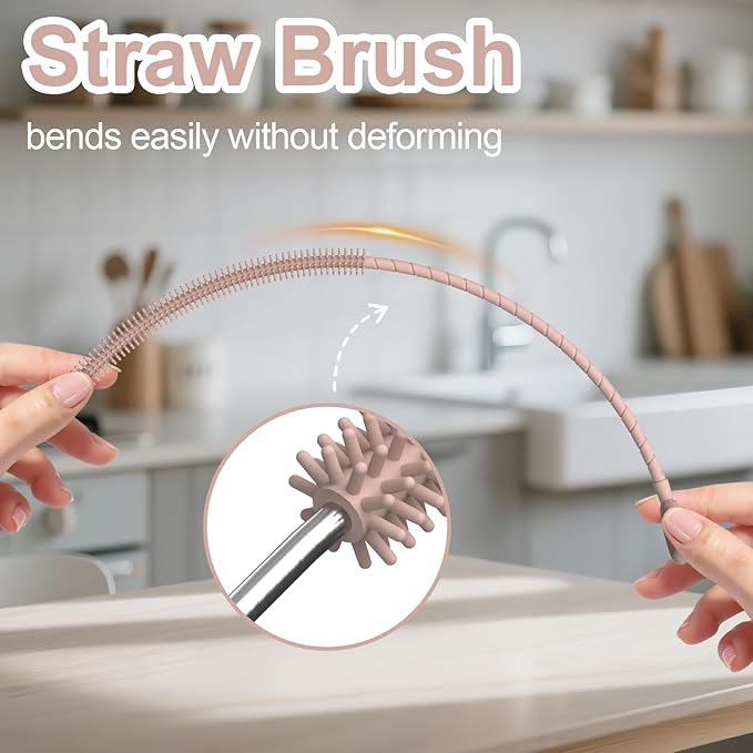 YOTIME Silicone Straw Cleaner Brush - Image 4