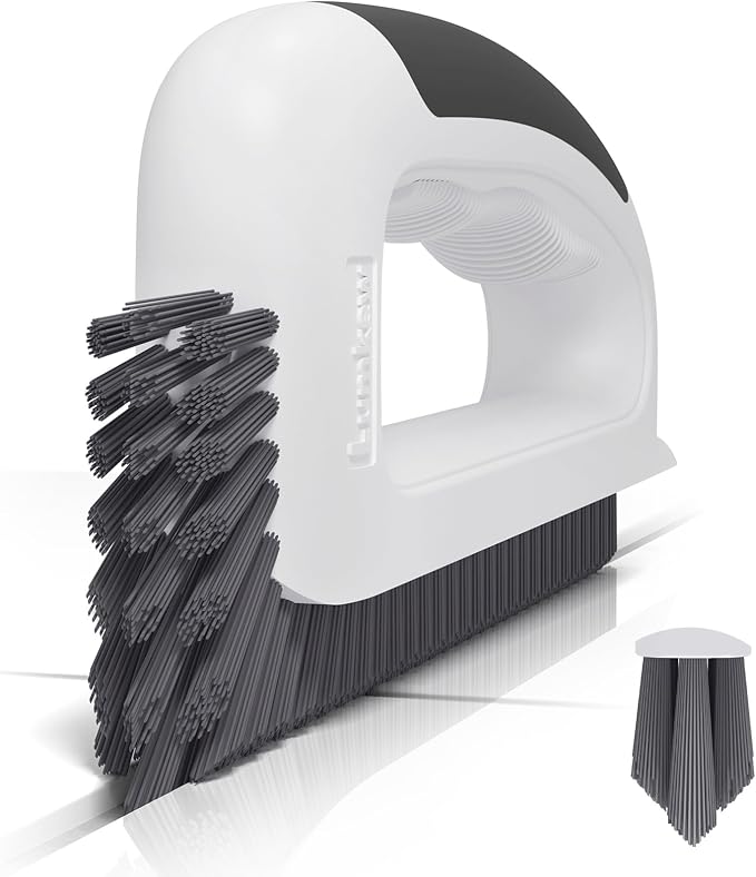 Grout Cleaning Brush, V Shape Stiff Grout Cleaner Brush by Lumkew