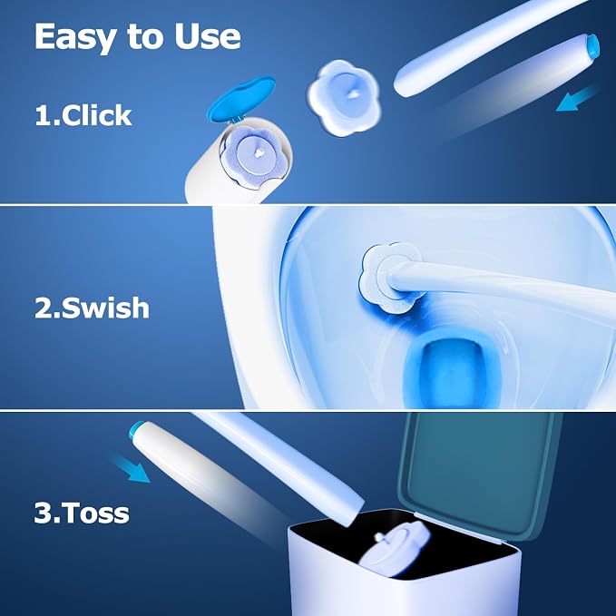 Disposable Toilet Brush: Toilet Bowl Brush and Holder Set - Image 5