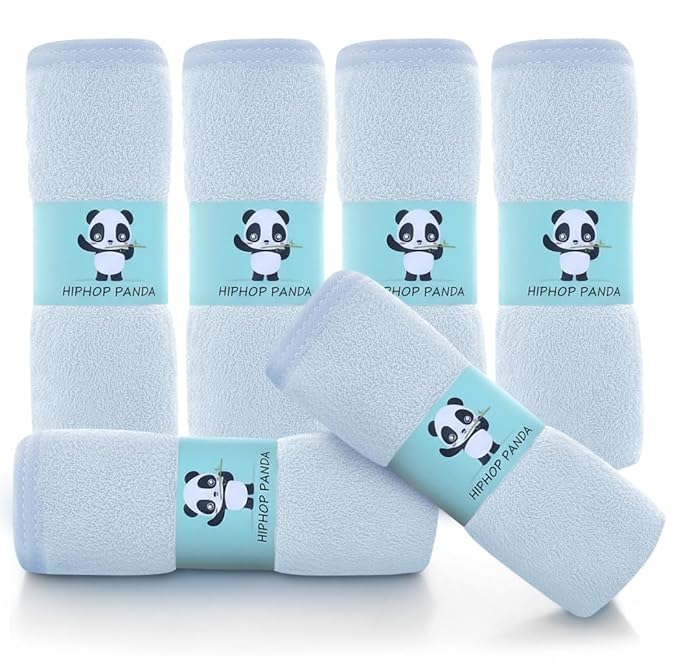 HIPHOP PANDA Baby Washcloths, Rayon Made from Bamboo by HIPHOPPANDA