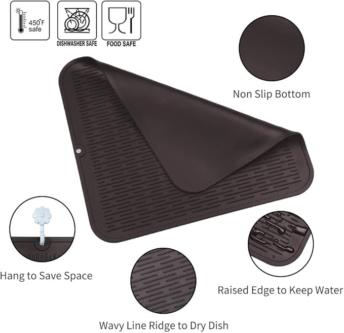 Silicone Dish Drying Mat for Multiple Usage, Easy clean, Eco-friendly, - Image 3