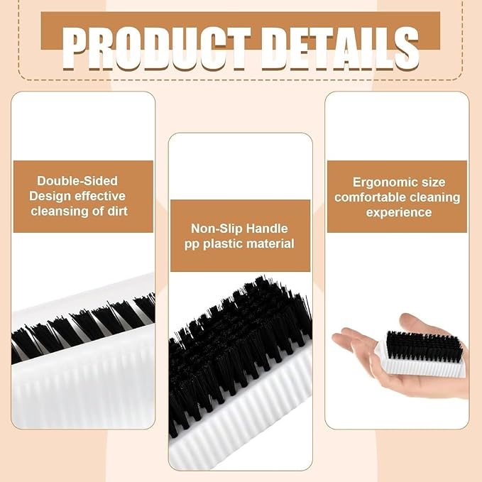 2 PCS Nail Brush Surgical Scrub Brushes Two-Sided Stiff Hand and Nail Brush - Image 6