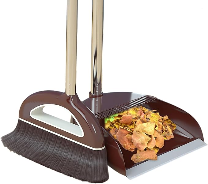 Long Handled Broom and Dustpan Set, 88cm Indoor Broom - Image 6