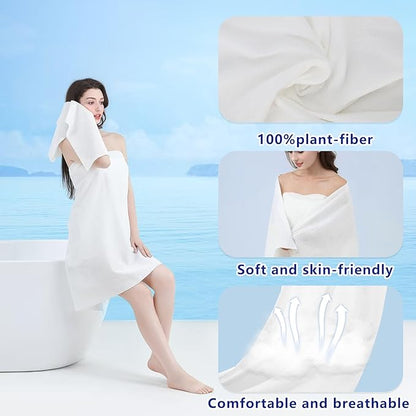 Disposable Bath Towels, Large Compressed Towel Tablets Disposable Towels Portable Thick Paper Towel Reusable Suitable for Hiking Camping Sports Swimming and Traveling, 55.1 x 27.5 Inches