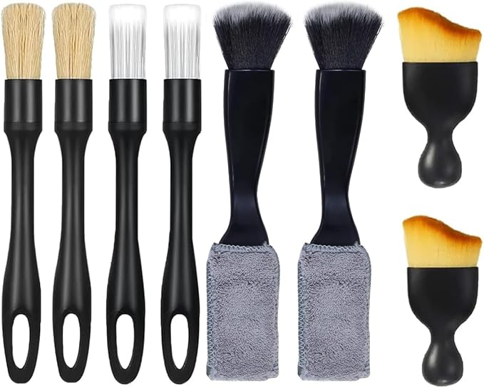 8PCS Car Detailing Brush Set, Car Detailing Brush, Soft Car Cleaning Brush by Rneswi