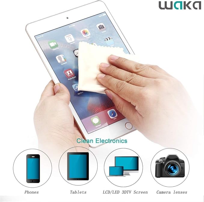 waka 10 Pack Upgraded Microfiber Cleaning Cloth, 6x7 Lint Free Cloth - Image 5