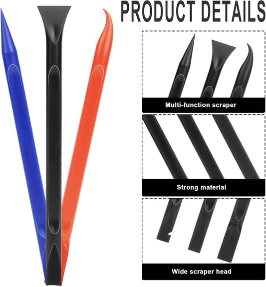 9 PCS Plastic Scrapers Tool for Tight Spaces Non Scratch Label Scrapers Kitchen - Image 2