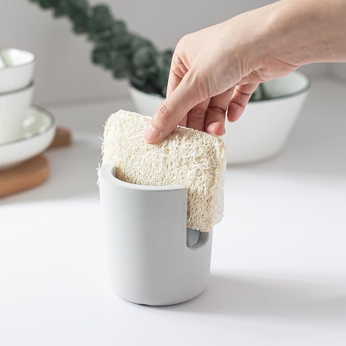 Selegna Diatomite Stone Sponge Caddy – Quick Drying Diatomaceous Earth Sink - Image 5