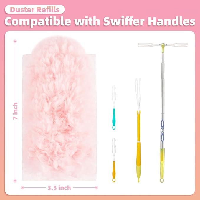 30 Count Pink Duster Refills Compatible - Image 2