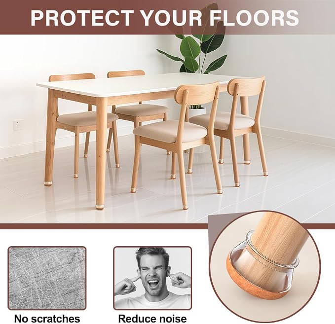 Chair Leg Floor Protectors Round Chair Leg Protectors - Image 4