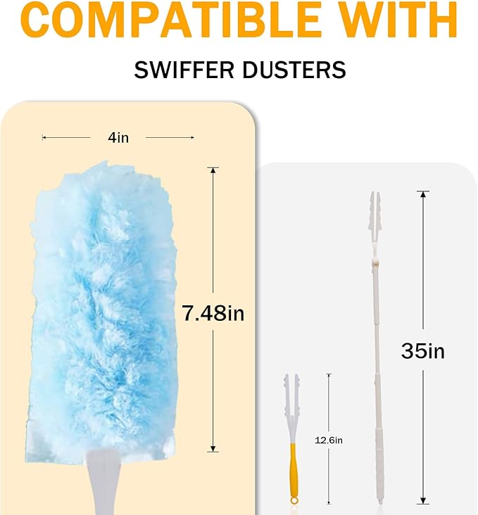 50PCS 360° Duster Refill for Swiffer Duster, Heavy Duty Refills Disposable - Image 3