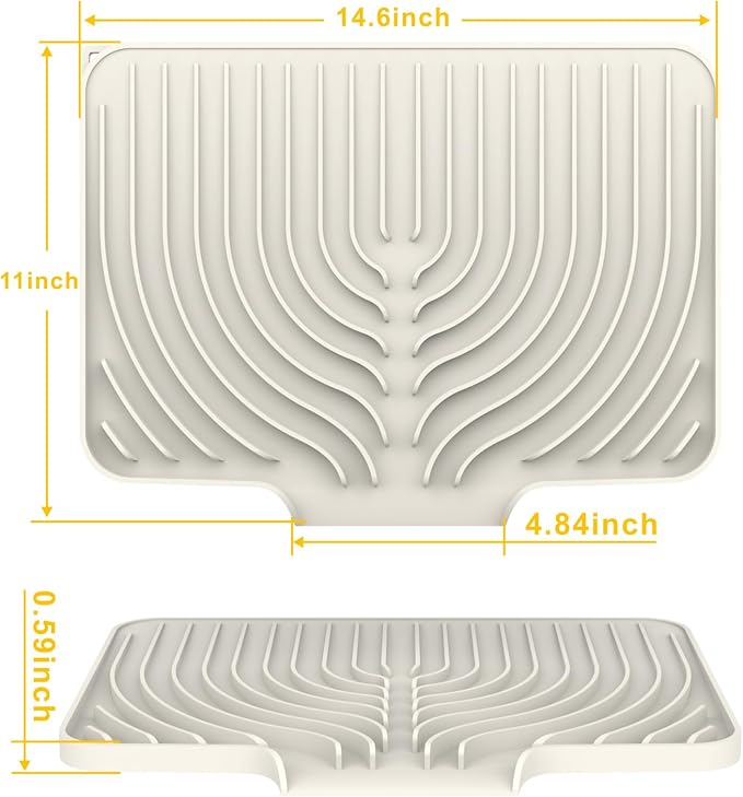 Silicone Drying Mat for Kitchen Counter, Dish Drying Rack Matt - Image 5