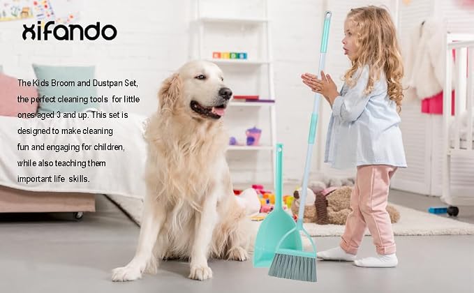 Mini Broom with Dustpan-Small Housekeeping Cleaning Sweep - Image 2