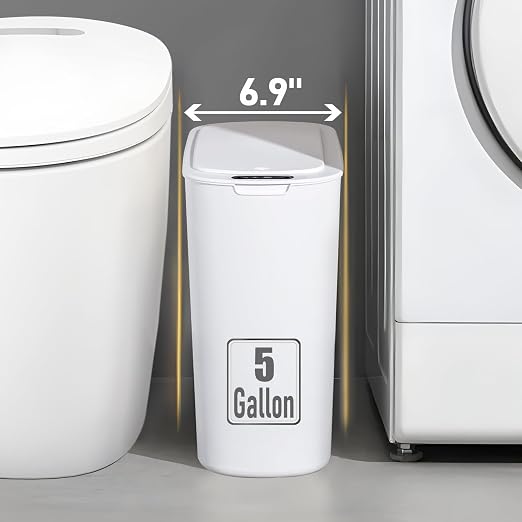 TIPGO 5 Gallon Motion Senor Bathroom Trash Can - Image 2