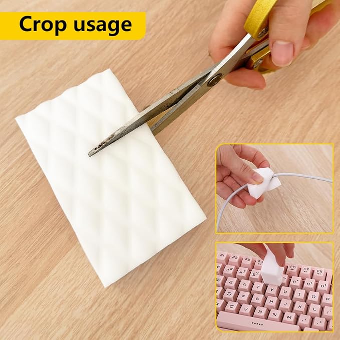 Melamine Sponge, 50 Pack 2X Density Magic Sponges Eraser in Bulk, Melamine Foam - Image 4