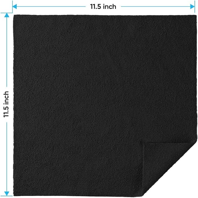 HOMEXCEL Black Microfiber Cleaning Cloths, 20 Pack Cleaning Rags - Image 2
