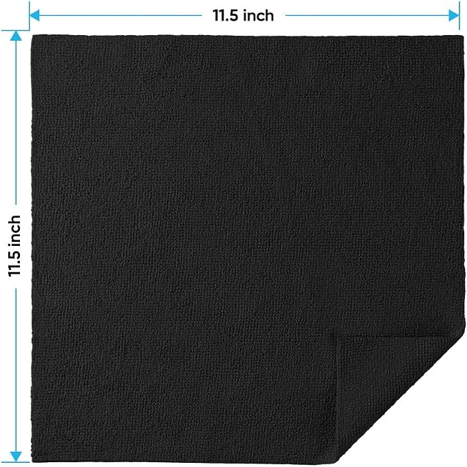 HOMEXCEL Black Microfiber Cleaning Cloths, 100 Pack Microfiber Towels - Image 2