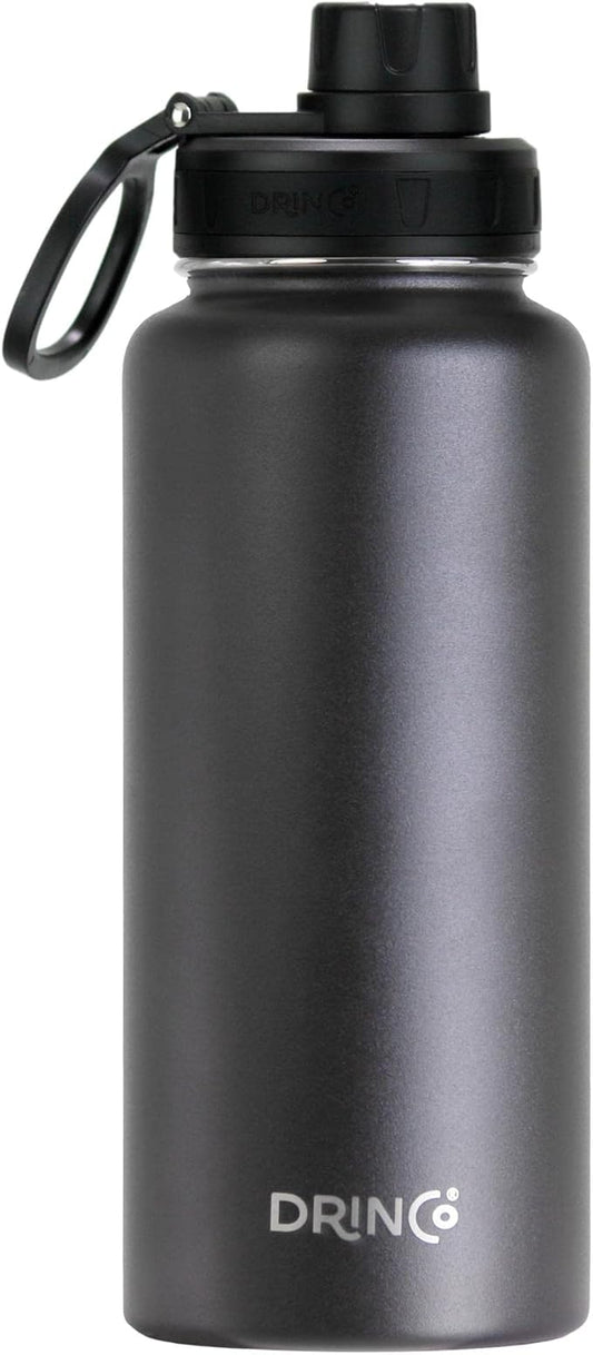 DRINCO Stainless Steel Water Bottle Spout Lid Vacuum Insulated Double Wall by Drinco