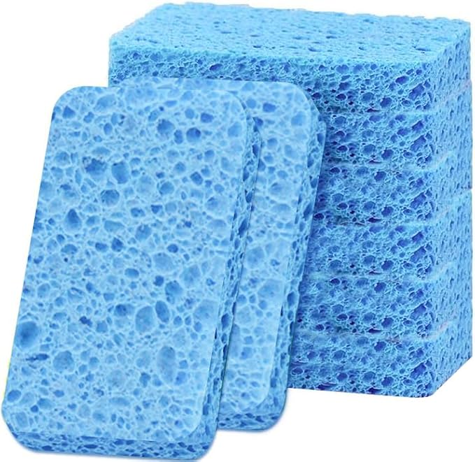 6 - Pack Non-Scratch Scrub Sponges - Sponges by Mainlyrunmakeupsuppliers