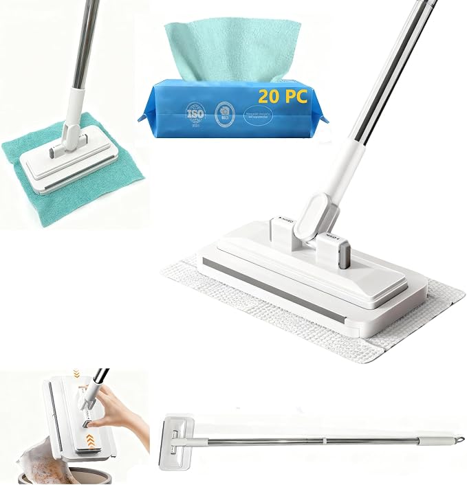 No Wash, Cloth Changing Mini Mop | Automatic Click on Lazy Mops by KZKR
