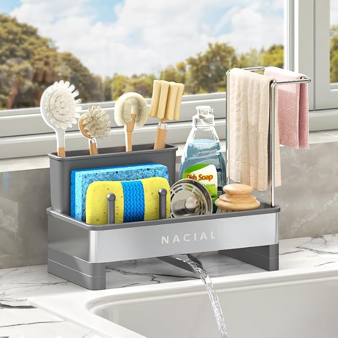 Nacial Sponge Holder for Kitchen Sink, Sink Caddy Organizer by NacialPromise-Consumersfirstalways