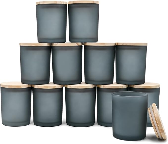 Thick Candle Jars for Making Candles 12 Pcs, 7 OZ Empty Jars by Showin