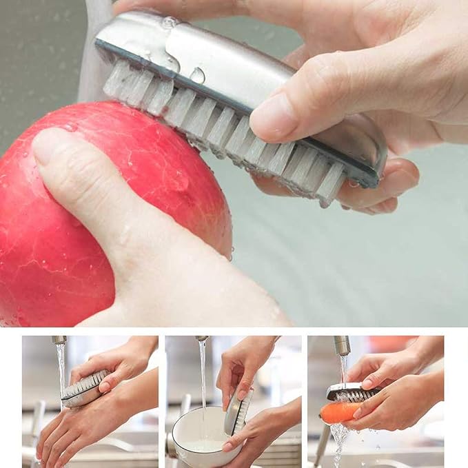 Hand and Nail Brush cleaner, Stainless Steel Soap, fingernail toe Cleaning - Image 5